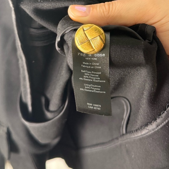 Rag & Bone Slade Braided Crop Ponte Blazer in Black 12 - Picture 11 of 11